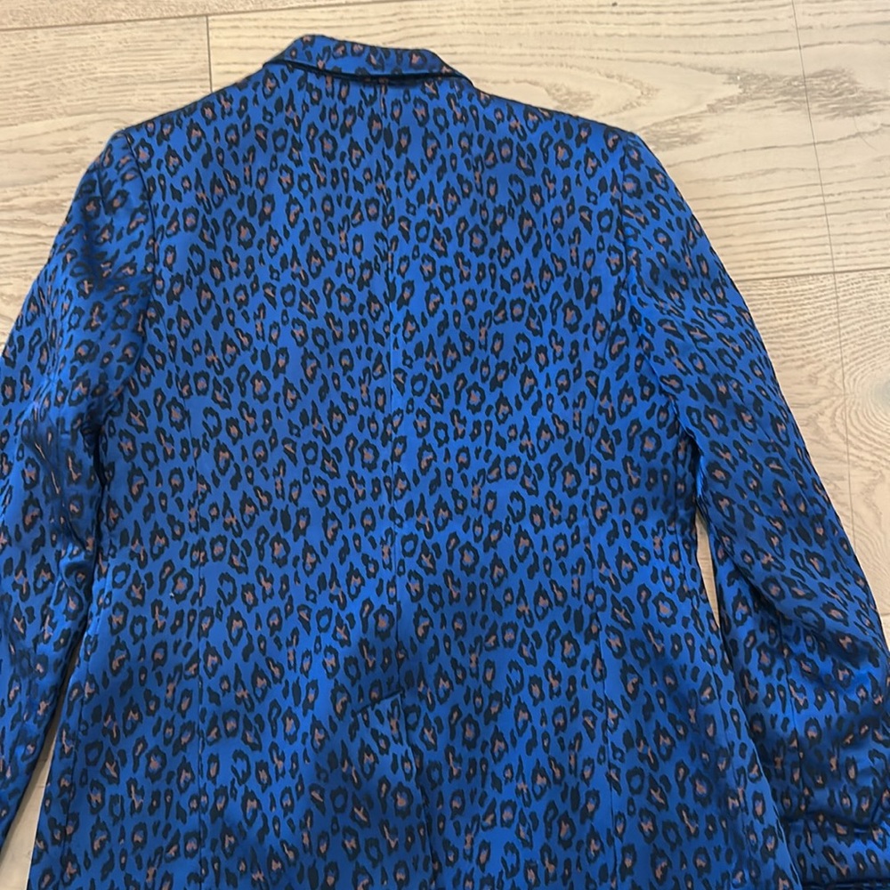 Banana Republic Metallic Animal Cheetah Print Boyfriend Blazer - Picture 5 of 6